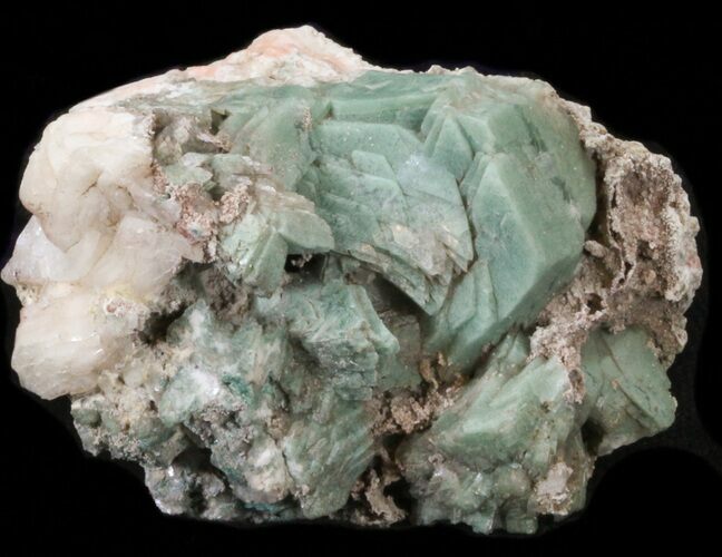 Green Heulandite Crystal Cluster - India #39921